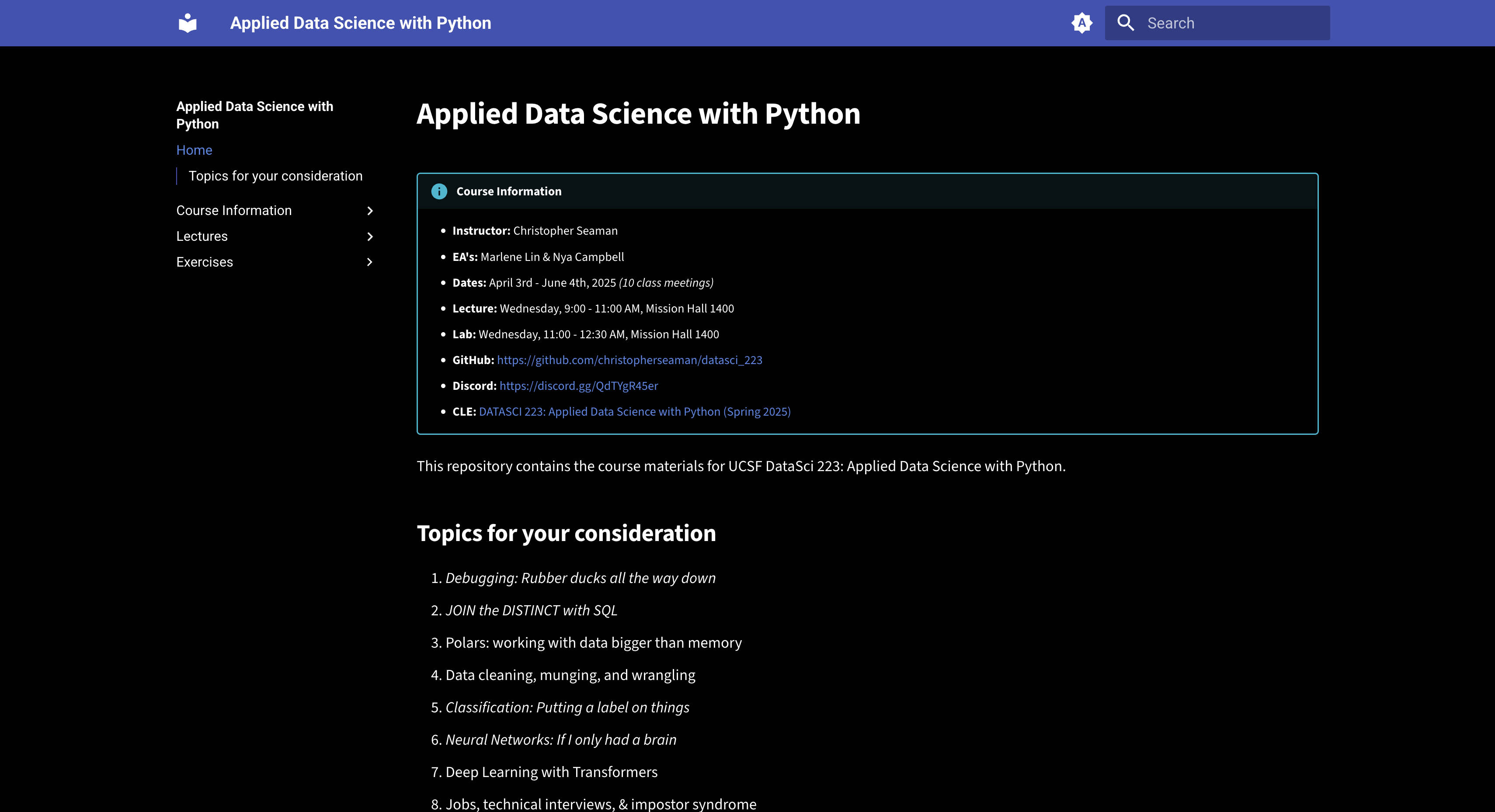 Example Published Site